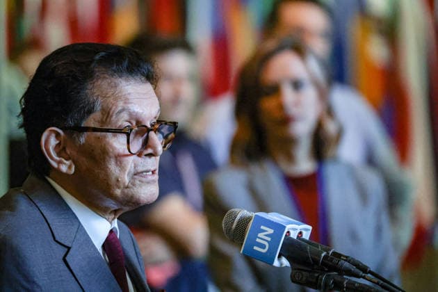 September 8, 2026, New York, New York, United States: KHALILUR RAHMAN, incoming President of the 81st session of the UN General Assembly, holds his first press encounter at the General Assembly stakeout following the closing of UNGA80 and ahead of the official opening of UNGA81 at UN Headquarters. New York United States - ZUMAo116 20260908_znp_o116_077 Copyright: xBiancaxOterox