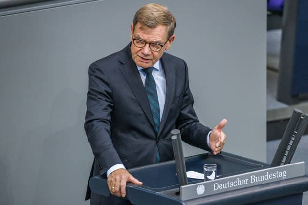 Bundestag Johann Wadephul (CDU), Federal Minister of Foreign Affairs, in the German Bundestag on September 9, 1926, in Berlin, Berlin, Berlin, Germany, Bundestag