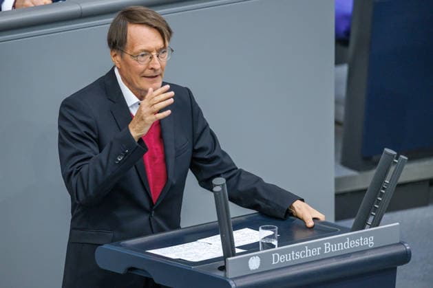 Bundestag: Karl Lauterbach (SPD) in the German Bundestag on September 9, 2026, in Berlin, Berlin, Berlin, Germany, Bundestag