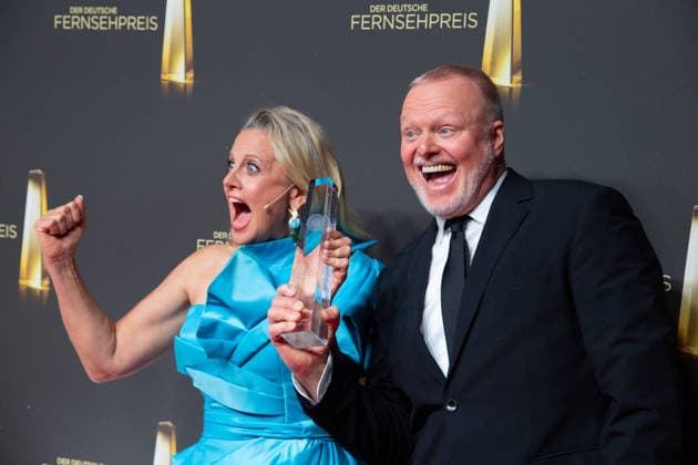 Award winners Barbara SCHOENEBERGER and Stefan RAAB at the German Television Award ceremony, The German Television Award 2026, German Television Award 2026 at Confex Cologne, on September 9, 2025