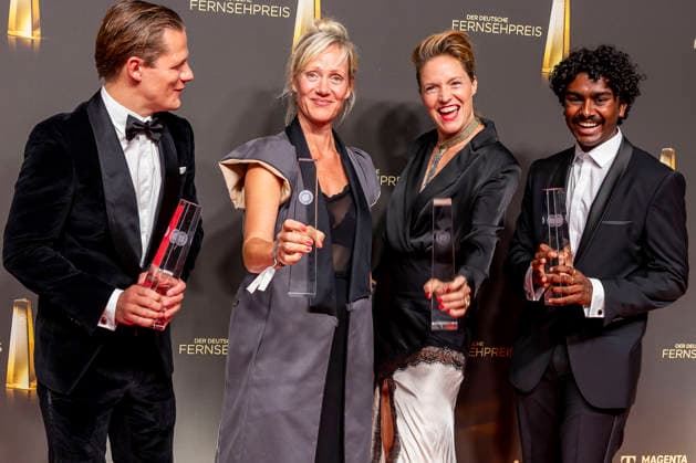 ABB TELEVISION AWARD Max von der Groeben and Anna Schudt, winners of the Television Award, as guests on the red carpet at the gala for the presentation of the 2026 German Television Award at the Confex Center on September 9, 2026, in Cologne, North Rhine-Westphalia, Germany
