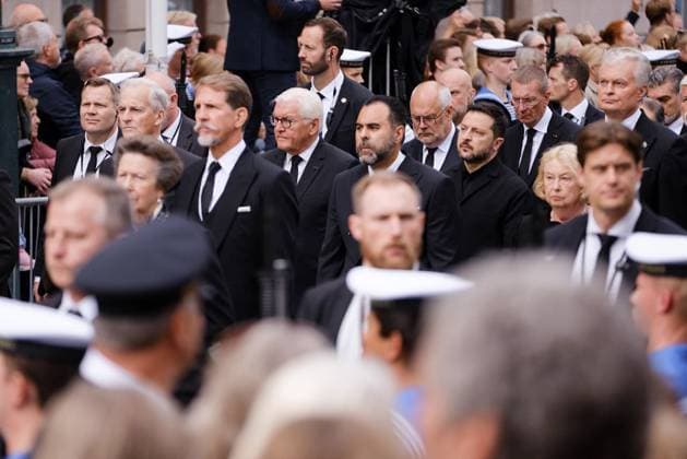 President Volodymyr Zelenskyy at the memorial service for King Harald on September 9, 2026, in Oslo Frank Walther STEINMEIER, President Volodymyr Zelenskyy at the memorial service for King Harald on September 9, 2026, in Oslo. Working Visit of the Preside Poolfoto SvenSimon-Press Service Of The President Of Ukraine ,EDITORIAL USE ONLY