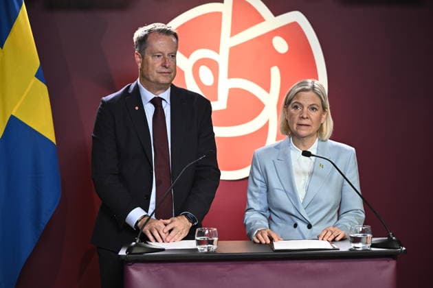 STOCKHOLM, SWEDEN 20260910 Social Democrats Anders Ygeman (S) and Magdalena Andersson (S) during a press conference on improving school performance STOCKHOLM, SWEDEN x10430x  Copyright: xChristinexOlsson TTx S PRESSTRÄFF SKOLAN l3RBlOlhXVo
