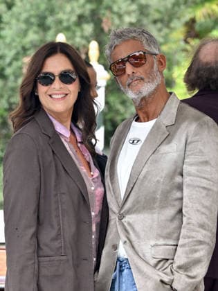 IPA88351736 - Venice, 83rd Venice International Film Festival 2026 - Day 9 - Arrivals at the Excelsior Hotel pier - Pictured: Rosario Fiorello and Susanna Biondo  Copyright: xManuelexMangiarottix xPoolxPhotoxEventsx08x IPA88351736