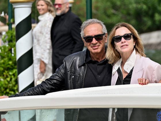 IPA88350593 - Venice, 83rd Venice International Film Festival 2026 - Day 9 - Arrivals at the Excelsior Hotel™s pier - Pictured: Ennio Capasa, Stefania Rocca  Copyright: xSimonexComix xPoolxPhotoxEventsx08x IPA88350593