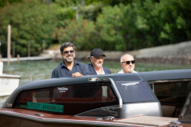 September 10, 2026, Venice, Rome, Italy: Silvio Orlando, Giovanni Veronesi, and Pierfrancesco Favino from the film God Laughs arrive at the dock of the Hotel Excelsior during the 83rd Venice Film Festival. Venice, September 10, 2026 Venice Italy  - ZUMAa289 20260910_zia_a289_029 Copyright: xMichelexCutulix xAgfx