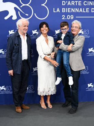 IPA88358459 - Venice, 83rd Venice International Film Festival 2026 - Day 9 - Photocall for *SCHERZETTO*. Pictured: Mario Martone, Lorenzo Perrotta, Toni Servillo, and Serena Rossi  Copyright: xAlbertoxTerenghi PoolxPhotoxEvenx xPoolxPhotoxEventsx08x IPA88358459