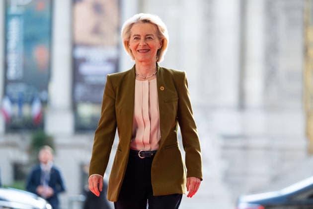 Ursula von der Leyen, President of the European Commission, at the Space Summit at the Grand Palais in Paris, September 10, 2026. Nearly 1,100 companies from the space sector will also be present at the Grand Palais, demonstrating the exceptional mobilization of the global space ecosystem around this event, organized by France and Germany. The Summit will address all issues related to the development and innovation of the space sector through three key themes: 1) tackling the challenges of the global space economy through international cooperation; 2) advancing science, technology, and space exploration from an international perspective; and 3) ensuring space security through dialogue, defense, and partnerships. Jeanne Accorsini Pool Besti  Copyright: xJeannexAccorsini Pool BestimagexJeannexAccorsini Pool Bestimagex