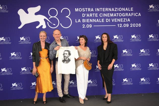 83rd Venice International Film Festival in Venice, Italy - 10 Sep 2026. Martyna Rozwadowska, Robert Mania, Ewa Paj?k and Monika Sabina Kwiatkowska attend the photocall of the film Cudze Rzeczy (What Belongs to Others) during the 83rd Venice International Film Festival. Venice Italy Copyright: xMarcoxBaradax xSOPAxImagesx MBA_1539
