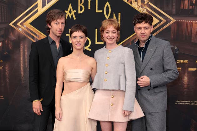 Max Mauff, Liv Lisa Fries, Leonie Benesch, and Christian Friedel at the premiere of the fifth and final season of the series *Babylon Berlin* on September 10, 2026, at the Zoo Palast in Berlin. Max Mauff, Liv Lisa Fries, Leonie Benesch, and Christian Friedel attend the premiere of the fifth and final season of the series *Baby