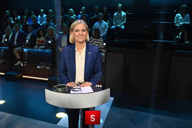 STOCKHOLM, SWEDEN 20260910 Social Democratic Party leader Magdalena Andersson (S) in the studio ahead of TV4’s election debate in Stockholm, Sweden, on Sept. 10, 2006. General elections will be held in Sweden on Sept. 13. STOCKHOLM, SWEDEN x10040x  Copyright: xAndersxWiklund TTx SWEDEN ELECTION DEBATE r8XJUMdVP50