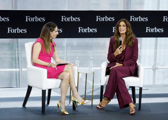 Cindy Crawford is interviewed by Moira Forbes at the Forbes Power Women s Summit on Thursday, September 10, 2026 at Jazz at Lincoln Center in New York City.  NYP20260910116 JohnxAngelillo