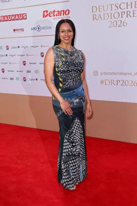 Aminata Belli at the German Radio Awards (Deutscher Radiopreis) ceremony on September 10, 2026, at the Musical Theater an der Elbe in Hamburg. Aminata Belli arrives for the annual German Radio Awards (Deutscher Radiopreis) ceremony on September 10, 2026 at the Musical Theater an der Elbe in Hamburg, Germany German Radio Awards Ceremony in Hamburg
