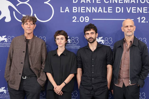 Naza Photocall - The 83rd Venice International Film Festival (From L) British director Jonathan Glazer, Israeli journalist and director Rachel Szor, Israeli journalist and filmmaker Yuval Abrahamattend the Naza Photocall during the 83rd Venice International Film Festival at Palazzo del Casino on September 10, 2026 in Venice, Italy.  Copyright: xKazukoxWakayamax