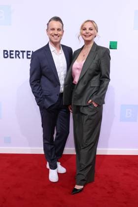 Bertelsmann Party 2026: Marc Dumitru and Toni Scheurlen on the red carpet at the Bertelsmann Party 2026, Bertelsmann Berlin Office, Berlin, September 10, 2026 Copyright: xEventpress Kratschx