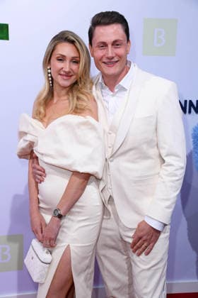 Lisa Walser with her husband Henry Walser, also known as The Walsers, at the BERTELSMANN PARTY 2026 at Bertelsmann s Berlin office on September 10, 2026