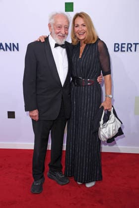 Dieter Hallervorden with his wife, Christiane Zander, at the BERTELSMANN PARTY 2026 at Bertelsmann s Berlin office on September 10, 2026