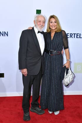 Dieter Hallervorden with his wife, Christiane Zander, at the 2026 Bertelsmann Party at the Bertelsmann representative office in Berlin on September 10, 2026