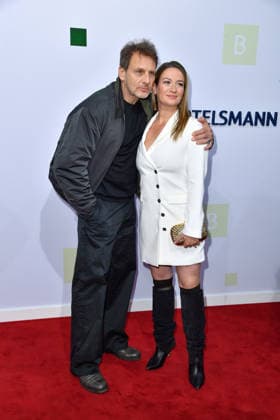 Hendrik Duryn with his daughter Nina Gummich at the 2026 Bertelsmann Party at the Bertelsmann representative office in Berlin on September 10, 2026