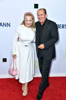 Wolfram Kons with his wife, Alexa Apermann, at the 2026 Bertelsmann Party at the Bertelsmann representative office in Berlin on September 10, 2026