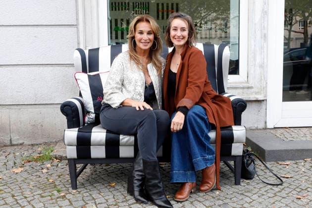 September 10, 2026, Caroline Beil, actress, opening of the All is Now exhibition featuring her own artwork at the Heartspace Kunstraum gallery in Berlin, graphic paintings, with Meike von Bremen, Berlin, Germany