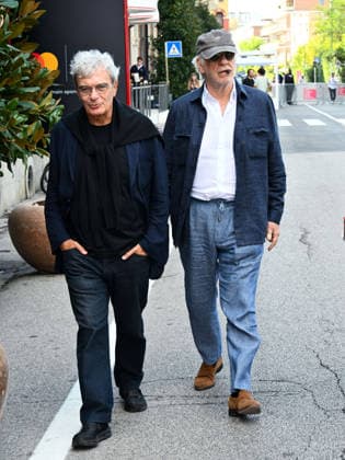 IPA88392399 - Venice, 83rd Venice International Film Festival 2026 - Day 10. Arrivals at the Hotel Excelsior pier. Pictured: Mario Martone, Toni Servillo  Copyright: xSimonexComix xPoolxPhotoxEventsx08x IPA88392399