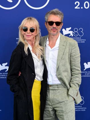 IPA88394284 - Venice, 83rd Venice International Film Festival 2026 - Day 10. Photocall for the film Nino A Film About Nino Rota. Pictured: Trudie Styler, Walter Fasano  Copyright: xAlbertoxTerenghix xPoolxPhotoxEventsx08x IPA88394284