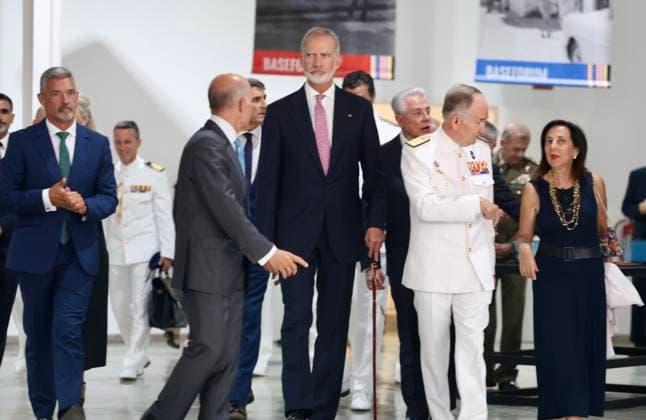 Felipe VI Visits the Rota Base on the 25th Anniversary of the September 11 Terrorist Attacks in the U.S. King Felipe VI, accompanied by Defense Minister Margarita Robles, 1d, during the inauguration of the Rota Base Forum Cultural Center and Municipal Museum on September 11, 2026, in Rota, Cádiz, Andalusia, Spain. After attending the memorial ceremonies for the victims of the September 11 terrorist attacks, King Felipe VI also inaugurated the Rota Base Forum Cultural Center and Municipal Museum, which chronicles the town’s evolution as a defensive stronghold from the 18th century to the present day, as well as the impact and transformation it underwent following the establishment of the base and more than 60 years of U.S. presence. Septemb  Copyright: xNachoxFradex 7765327