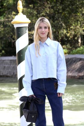 Alma Noce upon her arrival at the pier of the Hotel Excelsior at the 2026 Venice Biennale 83rd Venice International Film Festival Venice, September 11, 2026 Foto:xA.xM.xTinghinox xFuturexImagex noce_6905