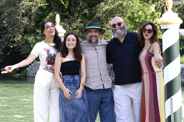 Donatella Finocchiaro, Sara Ciocca, Berardo Carboni, Darko Peric, and Roberta Palumbo upon the arrival of the cast of the feature film *Greta e le favole vere* (*Greta and the True Fairy Tales*) at the pier of the Hotel Excelsior during the 2026 Venice Biennale, 83rd Venice International Film Festival, Venice, September 11, 2026 Foto:xA.xM.xTinghinox xFuturexImagex greta_6909