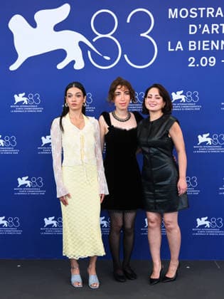 IPA88397246 - Venice, 83rd Venice International Film Festival 2026 - Day 10. Photocall for the film Kami Nour. Pictured: Sadaf Asgari, Forouzan Jamshidnejad  Copyright: xAlbertoxTerenghix xPoolxPhotoxEventsx08x IPA88397246