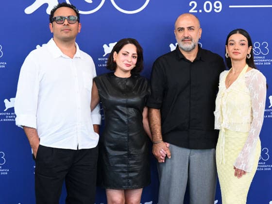 IPA88397252 - Venice, 83rd Venice International Film Festival 2026 - Day 10. Photocall for the film Kami Nour. Pictured are Sadaf Asgari, Milad Khosravi, Ali Asgari, Missagh Zareh, and Forouzan Jamshidnejad  Copyright: xAlbertoxTerenghix xPoolxPhotoxEventsx08x IPA88397252