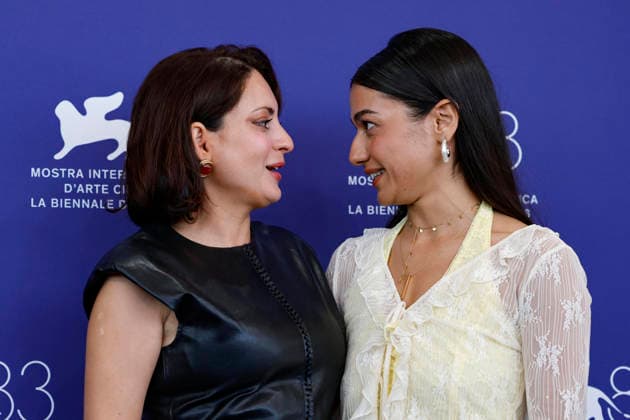 September 11, 2026, Venice, ITALY: Iranian actors Sadaf Asgari (R) and Forouzan Jamshidnejad pose for the photocall of Kami Nour (A bit of light) during the 83rd Venice Film Festival in Venice, Italy, 11 September 2026. The movie is presented in official competition Venezia83 at the festival running from 02 to 12 September 2026. ANSA FABIO FRUSTACI. Venice ITALY  - ZUMAa110 20260911_zaf_a110_042 Copyright: xFabioxFrustacix