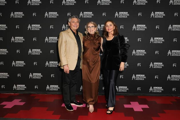 September 11, 2026: SHAHEN MEKERTICHIAN (L) and Festival Co-Founder MARGARET CHATER (C) attends the 2026 Armenian Film Festival Australia Opening Night at Event Cinemas Top Ryde on September 11, 2026 in Sydney, NSW Australia  - ZUMAa155 20260911_aaa_a155_008 Copyright: xChristopherxKhouryx