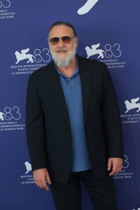 Venice 2026 What Love Builds Photocall NB Russell Crowe attending the What Love Builds Photocall as part of the 83th Venice International Film Festival at the Lido in Venice, Italy on September 11, 2026. Photo by Nasser Berzane ABACAPRESS.COM Venice Italy  Copyright: xBerzanexNasser ABACAx