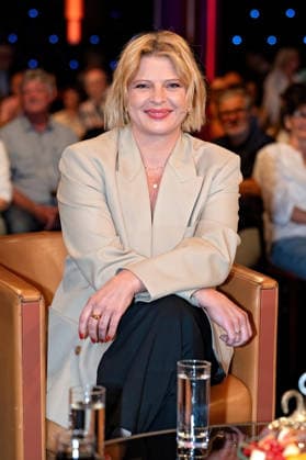 MDR Riverboat actress Jördis Triebel during the taping of the MDR talk show Riverboat on September 11, 2026, at Mediacity Leipzig 20260911ADO0035