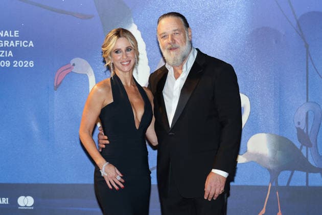Venice 2026 What Love Builds Screening NB Britney Theriot, Russell Crowe attending the What Love Builds Red carpet as part of the 83th Venice International Film Festival at the Lido in Venice, Italy on September 11, 2026. Photo by Nasser Berzane ABACAPRESS.COM Venice Italy  Copyright: xBerzanexNasser ABACAx