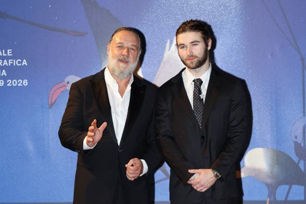 Venice 2026 What Love Builds Screening NB Russell Crowe, Tennyson Spencer Crowe attending the What Love Builds Red carpet as part of the 83th Venice International Film Festival at the Lido in Venice, Italy on September 11, 2026. Photo by Nasser Berzane ABACAPRESS.COM Venice Italy  Copyright: xBerzanexNasser ABACAx