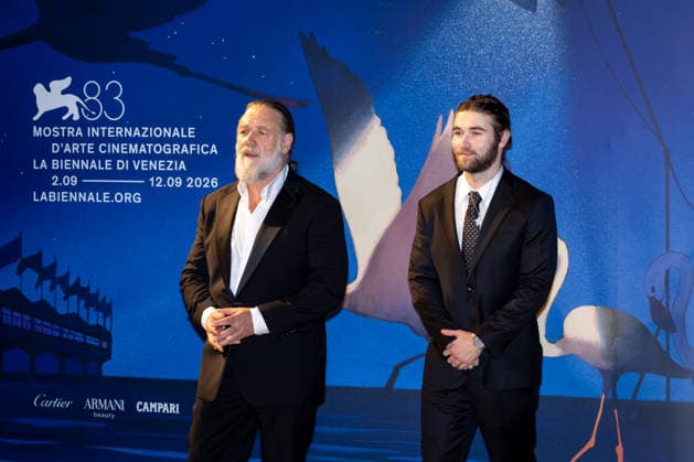 What Love Builds Screening - The 83rd Venice International Film Festival Russell Crowe and Tennyson Spencer Crowe attend the What Love Builds Screening during the 83rd Venice International Film Festival at Sala Darsena on September 11, 2026 in Venice, Italy.  Copyright: xKazukoxWakayamax