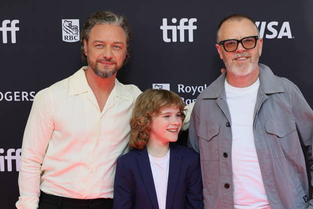 TORONTO, CA - SEPTEMBER 11: James McAvoy, Paul Andrew Williams, Smylie Bradwell at the Faith film premiere at the Royal Alexandra Theater during the 2026 Toronto International Film Festival on September 11, 2026. Copyright: xHumbertoxServin Clasos MediaPunchx