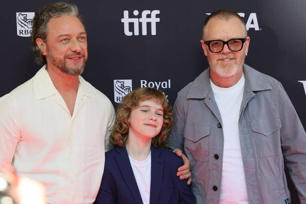 TORONTO, CA - SEPTEMBER 11: James McAvoy, Paul Andrew Williams, Smylie Bradwell at the Faith film premiere at the Royal Alexandra Theater during the 2026 Toronto International Film Festival on September 11, 2026. Copyright: xHumbertoxServin Clasos MediaPunchx