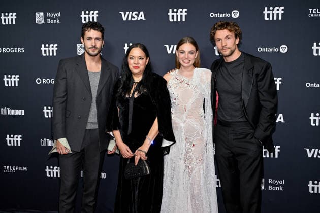 TIFF Toronto Screening The Face Of Horror Jonah Hauer-King, Anna Biller, Kristine Froseth and Leo Suter attending the screening of the movie The Face Of Horror ahead of Toronto International Film Festival (TIFF) in Toronto, Canada on September 11, 2026. Photo by Julien Reynaud APS-Medias ABACAPRESS.COM Toronto Canada  Copyright: xReynaudxJulien APS-Medias ABACAx