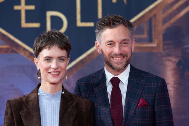 From left to right: Liv Lisa FRIES, actress; Volker BRUCH, actor; Red Carpet; Red Carpet Show; Arrival; Premiere of the final season of *Babylon Berlin* on September 11, 2026, at the Naturstrom Open-Air Cinema in the Rheinau Harbor in Cologne,