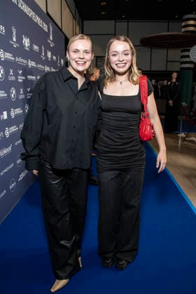 ABB ACTING AWARD: Emma Falck and Carlotta Weide attend the 2026 German Acting Award ceremony at the Pullman Berlin Schweizerhof Hotel on September 11, 2025, in Berlin