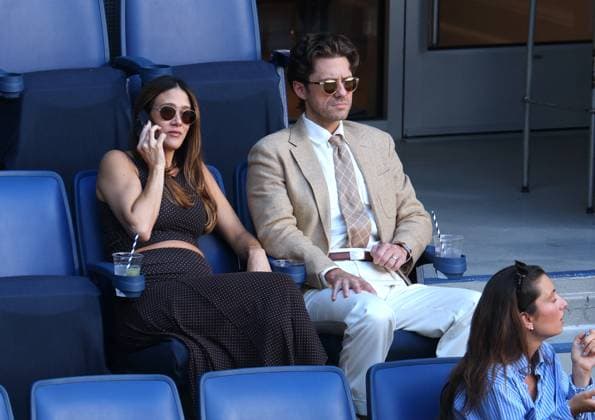 Celebs at The US Open - New York City Pregnant Ericka Hunter and Aaron Tveit attend the Men Semi Final at the US Open in New York on September 11, 2026. Photo by Dylan Travis ABACAPRESS.COM New York NY United States  Copyright: xDylanxTravis ABACAx