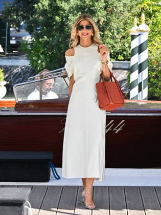 IPA88432747 - Venice International Film Festival 2026 - Day 11. Arrivals at the Hotel Excelsior pier. Pictured: Nicoletta Romanoff  Copyright: xManuelexMangiarottix xPoolxPhotoxEventsx08x IPA88432747