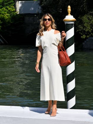 IPA88432155 - Venice International Film Festival 2026 - Day 11. Arrivals at the Hotel Excelsior pier. Pictured: Nicoletta Romanoff  Copyright: xManuelexMangiarottix xPoolxPhotoxEventsx08x IPA88432155