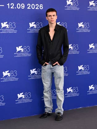 IPA88434401 - Venice International Film Festival 2026 - Day 11. Photocall for the film Dio Ride. Pictured: Francesco Ghegi  Copyright: xAlbertoxTerenghix xPoolxPhotoxEventsx08x IPA88434401
