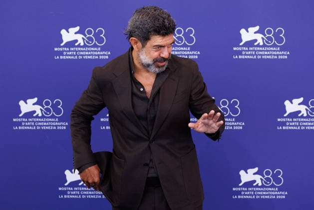 News - Dio Ride (God Laughs) Photocall - The 83rd Venice International Film Festival Pierfrancesco Favino attends the Dio Ride (God Laughs) Photocall during the 83rd Venice International Film Festival at Palazzo del Casino on September 12, 2026 in Venice, Italy. Photo: Cinzia Camela. Lido di Venezia Palazzo del Casino Italy Copyright: xCinziaxCamelax xLiveMediax LPN_2667918