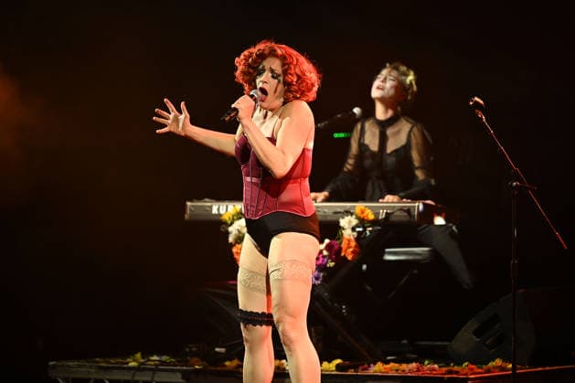 The Dresden Dolls performing at Electric Brixton in London LONDON, ENGLAND - SEPTEMBER 11: Eva Von Schnippisch joins Amanda Palmer of ˜The Dresden Dolls™ performing at Electric Brixton on September 11, 2026 in London, England. CAP MAR MAR Great Britain UK Copyright: xMartinxHarris CapitalxPicturesx